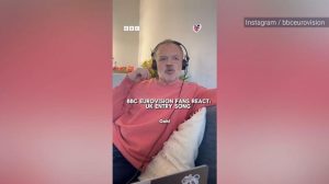 Eurovision semi-final disrupted by ‘stage invader’ during Estonia’s controversial entry as BBC viewers ask ‘Was it staged?’