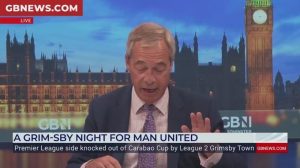 ‘One of the funniest things I’ve seen on British TV!’ Nigel Farage left in hysterics at side-splitting Jacob Rees-Mogg GB News moment