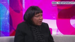 BBC Newsnight outrage as Derbyshire fails to challenge Abbott over ‘unacceptable’ Farage remark: ‘Imagine it was about HER!’